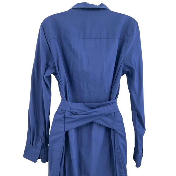 UNTUCKIT Women's Angela Shirt Dress Long Sleeve Blue Stretch Cotton Size 10 - Picture 8 of 16